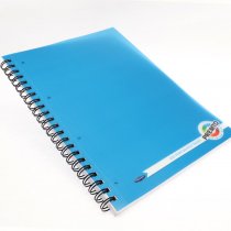 PREMTO A4 200pg PP WIRO NOTEBOOK 3 ASST.