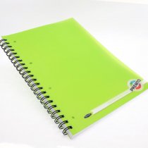 PREMTO A4 200pg PP WIRO NOTEBOOK 3 ASST.