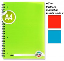 PREMTO A4 200pg PP WIRO NOTEBOOK 3 ASST.