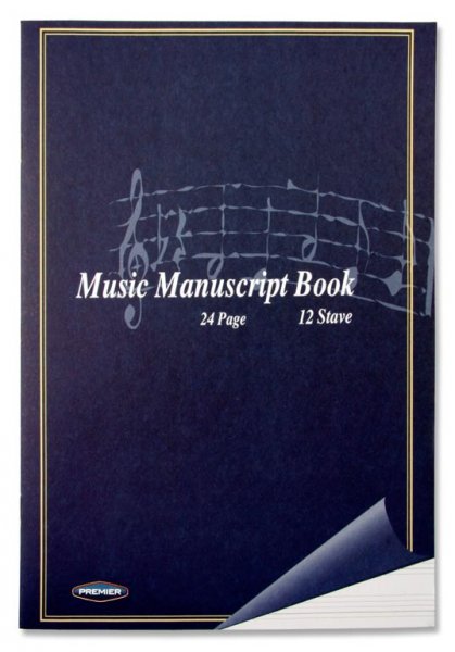PREMIER 24pg 12 STAVE MUSIC MANUSCRIPT BOOK