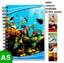 PREMIER A5 WIRO HARDCOVER NOTEBOOK 6 ASST.