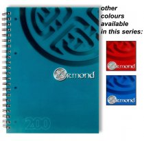 ORMOND A4 200pg PP WIRO NOTEBOOK 3 ASST.