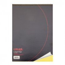 CONCEPT A4 160pg SPIRAL MEMORY NOTEBOOK - CANARY