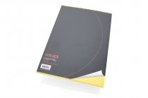 CONCEPT A4 160pg SPIRAL MEMORY NOTEBOOK - CANARY