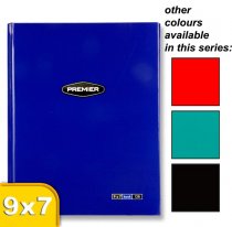 PREMIER 9x7 128pg HARDCOVER * NOTEBOOK BOLD 4 ASST.