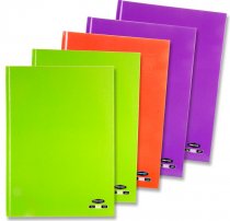 PREMIER PKT.5 A4 160pg HARDCOVER NOTEBOOK 3 ASST PASTEL