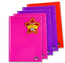 PREMIER PKT.5 A4 160pg HARDCOVER NOTEBOOK 3 ASST PASTEL