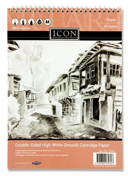 ICON A4 135gsm WIRO SKETCH PAD 30 SHEETS