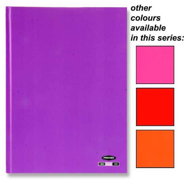 PREMIER A4 160pg HARDCOVER NOTEBOOK - PASTEL