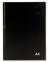 PREMIER A4 160pg HARDCOVER NOTEBOOK - BOLD 4 ASST.