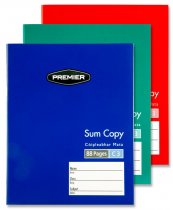PREMIER PKT.5 88pg C3 SUM COPY BOOKS - BOLD SERIES 3 ASST.