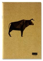 ICON A5 80pg 110gsm KRAFT SKETCH BOOK ANIMALIA DESIGN 4 ASST.