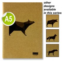 ICON A5 80pg 110gsm KRAFT SKETCH BOOK ANIMALIA DESIGN 4 ASST.