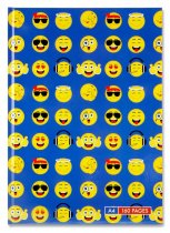 PREMIER A4 160pg HARDCOVER NOTEBOOK - EMOJI 3 ASST.