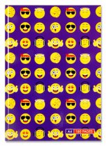 PREMIER A4 160pg HARDCOVER NOTEBOOK - EMOJI 3 ASST.