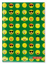 PREMIER A4 160pg HARDCOVER NOTEBOOK - EMOJI 3 ASST.