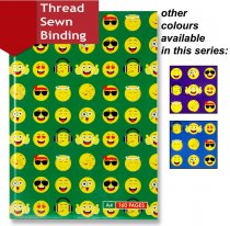PREMIER A4 160pg HARDCOVER NOTEBOOK - EMOJI 3 ASST.