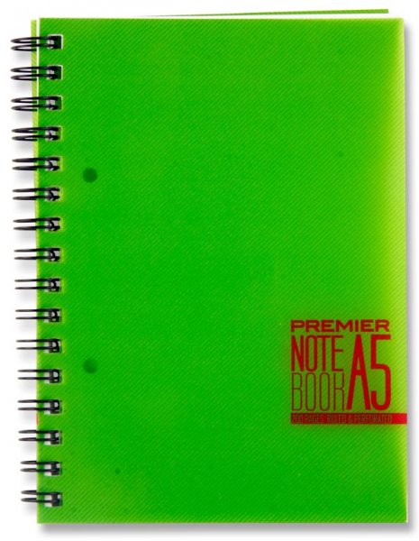 * PREMIER A5 200pg PP WIRO NOTEBOOK - SPECTRE 3 ASST.