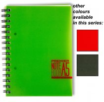 * PREMIER A5 200pg PP WIRO NOTEBOOK - SPECTRE 3 ASST.