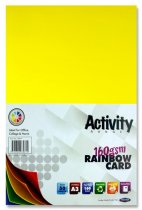 PREMIER ACTIVITY A3 160gsm CARD 50 SHEETS - RAINBOW