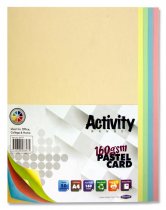 PREMIER ACTIVITY A4 160gsm CARD 50 SHEETS - RAINBOW PASTEL