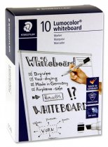 STAEDTLER LUMOCOLOUR CHISEL TIP WHITEBOARD MARKER - BLACK
