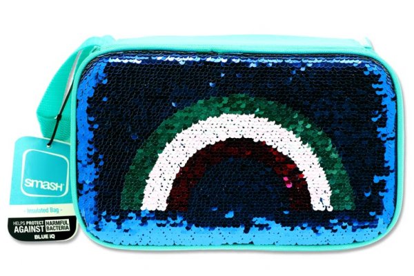 SMASH REVERSIBLE SEQUIN INSULATED LUNCH BAG - RAINBOW