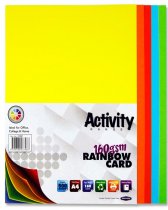 PREMIER ACTIVITY A4 160gsm CARD 500 SHEETS - RAINBOW