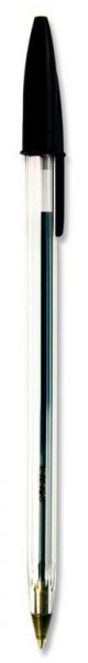 BULK BUY BIC BOX 50 CRISTAL ORIGINAL BALLPOINT PENS - BLACK