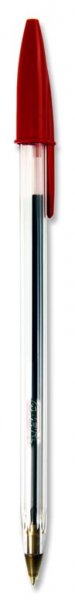 * BIC BOX 50 CRISTAL ORIGINAL BALLPOINT PENS - RED
