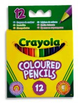 CRAYOLA PKT.12 COLOURING PENCILS - 1/2 SIZE