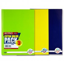 PREMTONE S4 PKT.3 A4 160pg HARDCOVER NOTEBOOK