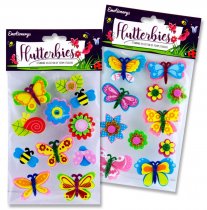 EMOTIONERY 3D FLUTTERBIES FOAM STICKERS - BUTTERFLIES & FLOWERS