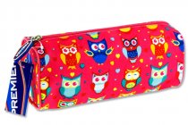 PREMIER ROUND PENCIL POUCH - OWL 2 ASST