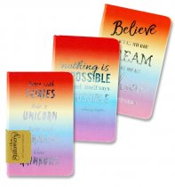 I LOVE STATIONERY A6 192pg JOURNAL - RAINBOW QUOTES 3 ASST.
