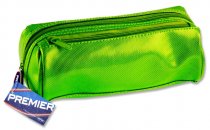 PREMIER TWIN ZIP PENCIL CASE - METALLIC 3 ASST