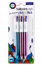 PRO:SCRIBE CARD 3 4-in-1 BALLPOINT PENS