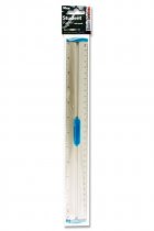STUDENT SOLUTIONS 30cm ALUMINIUM RULER WITH GRIP 3 ASST.