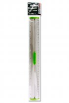 STUDENT SOLUTIONS 30cm ALUMINIUM RULER WITH GRIP 3 ASST.