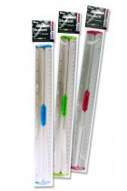 STUDENT SOLUTIONS 30cm ALUMINIUM RULER WITH GRIP 3 ASST.