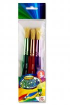 WOC PKT.3 BIG GRIP BRUSH SET - ROUND TODDLER