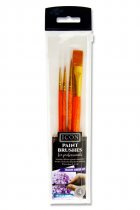 ICON 4pce BRUSH SET IN WALLET - GOLDEN TAKLON