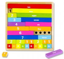 LITTLE HANDS WOODEN EDUCATION GAME - NUMBER PLAY