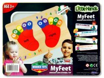 LITTLE HANDS WOODEN EDUCATION TOY - COUNTING MY FEET PUZZLE