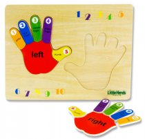 LITTLE HANDS WOODEN EDUCATION TOY - COUNTING MY HANDS PUZZLE