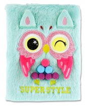 EMOTIONERY A5 128pg PLUSH NOTEBOOK - OWL SUPER STYLE