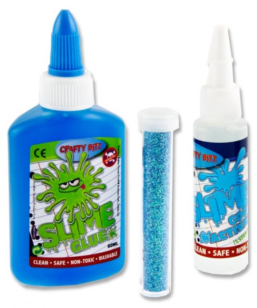 CRAFTY BITZ 60ml SLIME GOO OR GLUE SET 3 colour choices
