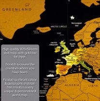 PREMIER UNIVERSAL SCRATCH WORLD MAP 82.5cmx59.4cm