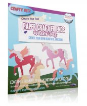 CRAFTY BITZ PKT.4 CREATE YOUR OWN PAPER CRAFT FRIENDS - UNICORNS