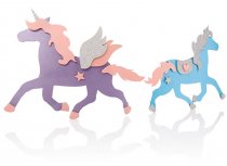 CRAFTY BITZ PKT.4 CREATE YOUR OWN PAPER CRAFT FRIENDS - UNICORNS